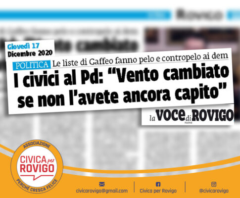 Il vento che cambia e la forza dei numeri